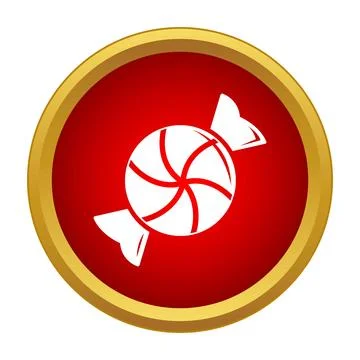 Peppermint candy sweets flat simple graphic icon 스톡 일러스트