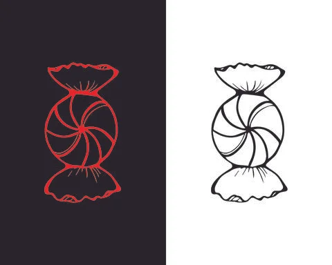 Peppermint Candy vector file | Editable file Stock Illustration