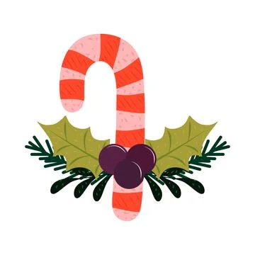 Peppermint cane christmas Stock Illustration