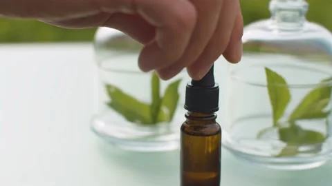 Peppermint essential oil Stock Footage 137200898