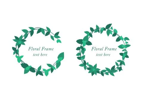 Peppermint floral frame banner vector Illustrazione stock