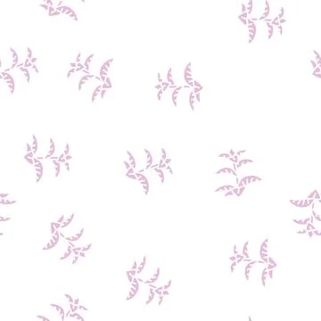 Peppermint herb glyph seamless pattern Stock Illustration