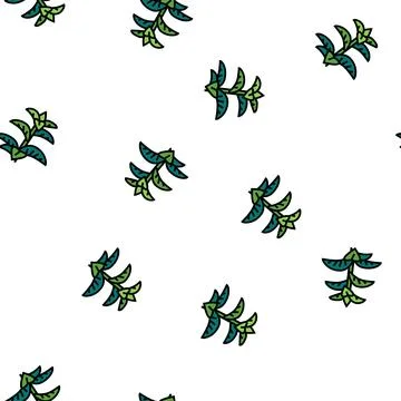 Peppermint herb vector seamless pattern Stock Illustration