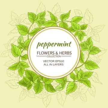 Peppermint vector frame Stock Illustration