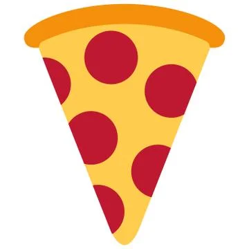 Pepperoni cheese slice pizza snack  hot illustration Stockillustratie