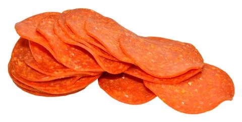 Pepperoni Meat Slices Stock Photos