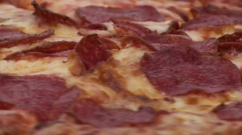 Pepperoni pizza close-up loop - HD  Video stock 448625