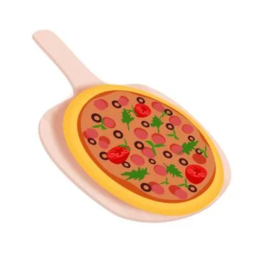 Pepperoni pizza Stock Illustration