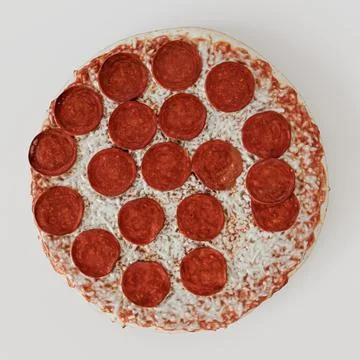 Pepperoni pizza isolated on white Stock Illustration