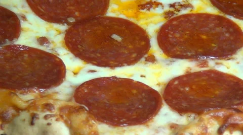 Pepperoni Pizza, Junk Foods, Italian Food Stock Footage