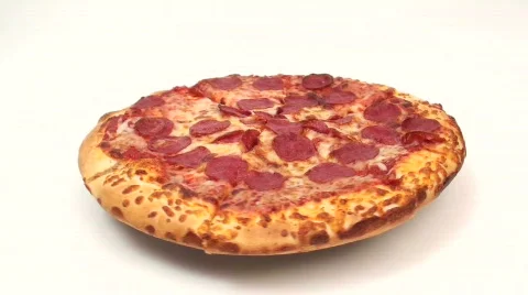 Pepperoni pizza loop - HD  Stock Footage 448724