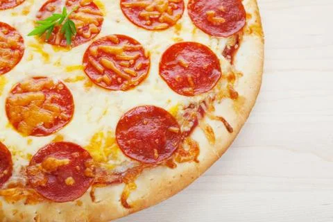 Pepperoni pizza Stock Photos
