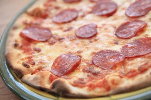 Pepperoni pizza Stock Photos