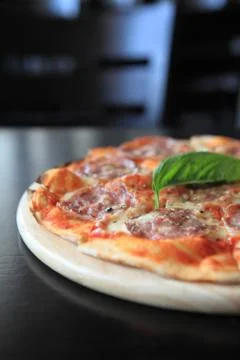 Pepperoni pizza Stock Photos