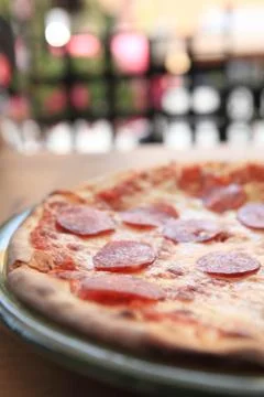 Pepperoni pizza Stock Photos