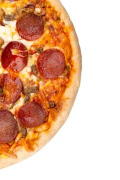 Pepperoni pizza Stock Photos