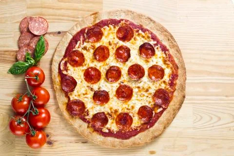 Pepperoni pizza Stock Photos