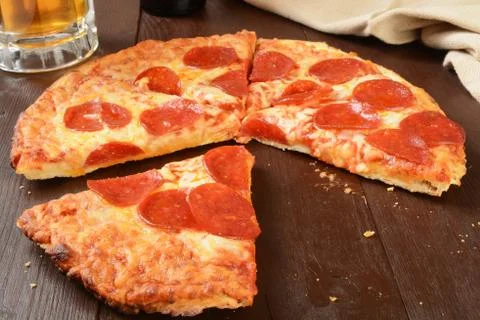 Pepperoni Pizza Stock Photos