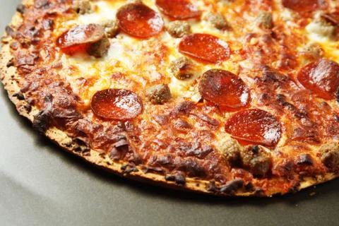 Pepperoni pizza Stock Photos