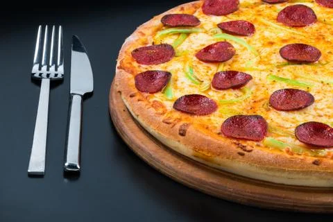 Pepperoni Pizza Stock Photos