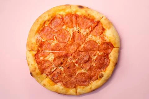 Pepperoni pizza Stock Photos