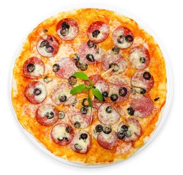 Pepperoni pizza Stock Photos