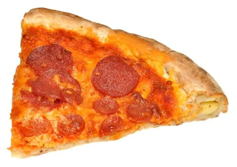 Pepperoni Pizza Portion Stock Photos