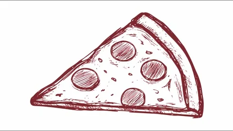 Pepperoni pizza slice spinning animation in stopmotion style Stock Footage 319155086