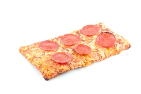 Pepperoni school pizza Stock Photos