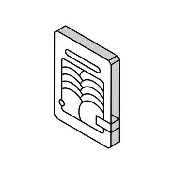 Pepperoni slices isometric icon vector illustration 스톡 일러스트