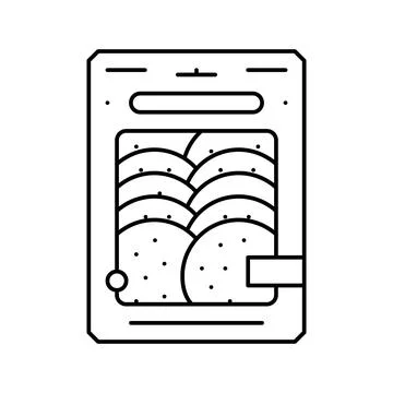 Pepperoni slices line icon vector illustration Illustrazione stock