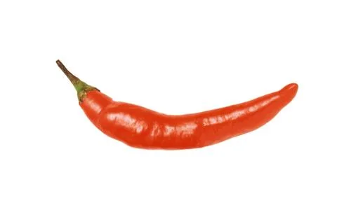 Pepperoni on white Stock Photos