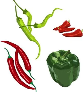 Peppers Stock Illustration