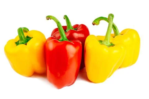 Peppers isolated on white background. High quality photo Stock Photos