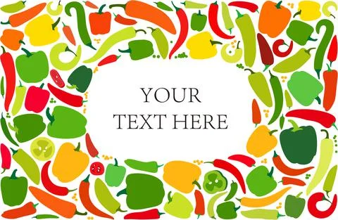 Peppers pattern, backgrounds vector illustration Stock Illustration