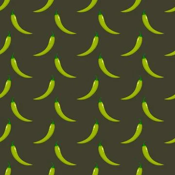 Peppers seamless pattern on background. Stock-Illustration