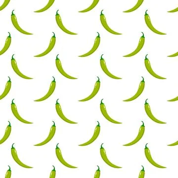 Peppers seamless pattern vector illustration. Stock Illustration
