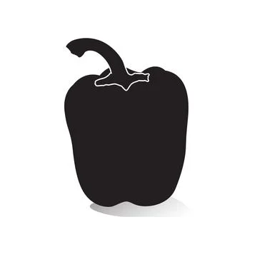 Peppers silhouette design. Stock Illustration