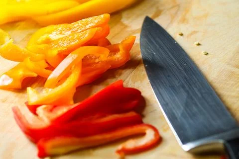 Peppers sliced Foto stock