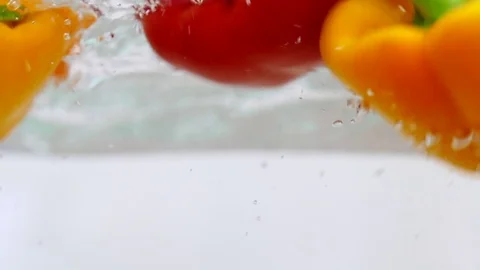Peppers in slow motion Stock Footage 76041168