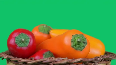 Peppers in three colors Video stock 228581237