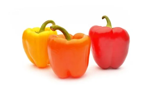 Peppers  on white background Stock Photos