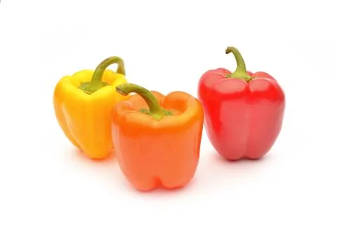 Peppers  on white background Stock Photos