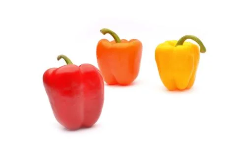 Peppers  on white background Stock Photos