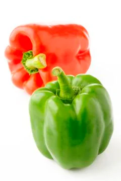 Peppers on white background Stock Photos