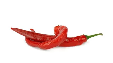 Peppers on white background Stock Photos