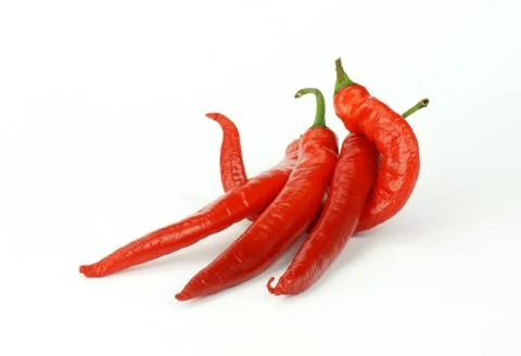Peppers on white background Stock Photos