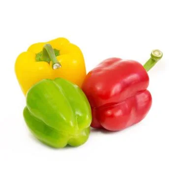 Peppers on white background Foto stock