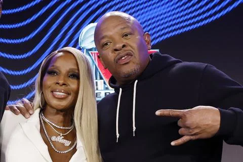 Pepsi Halftime Show press conference in Los Angeles, USA - 10 Feb 2022 Stock Photos