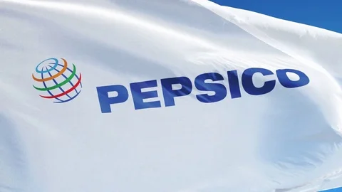 PepsiCo flag in slow motion, editorial animation Stock Footage 73307545